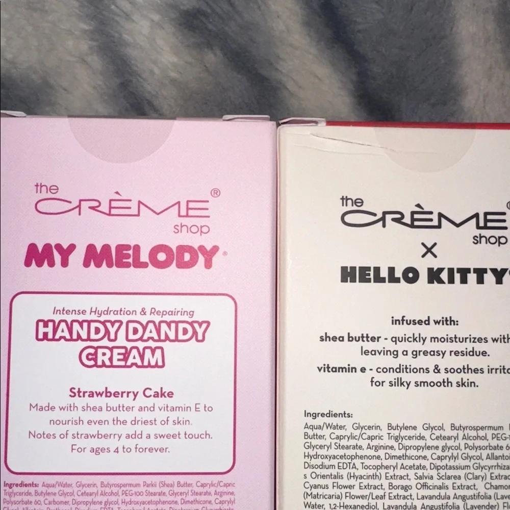The Crème Shop x Hello Kitty Hand Crème & My Melody Handy Dandy Cream NEW